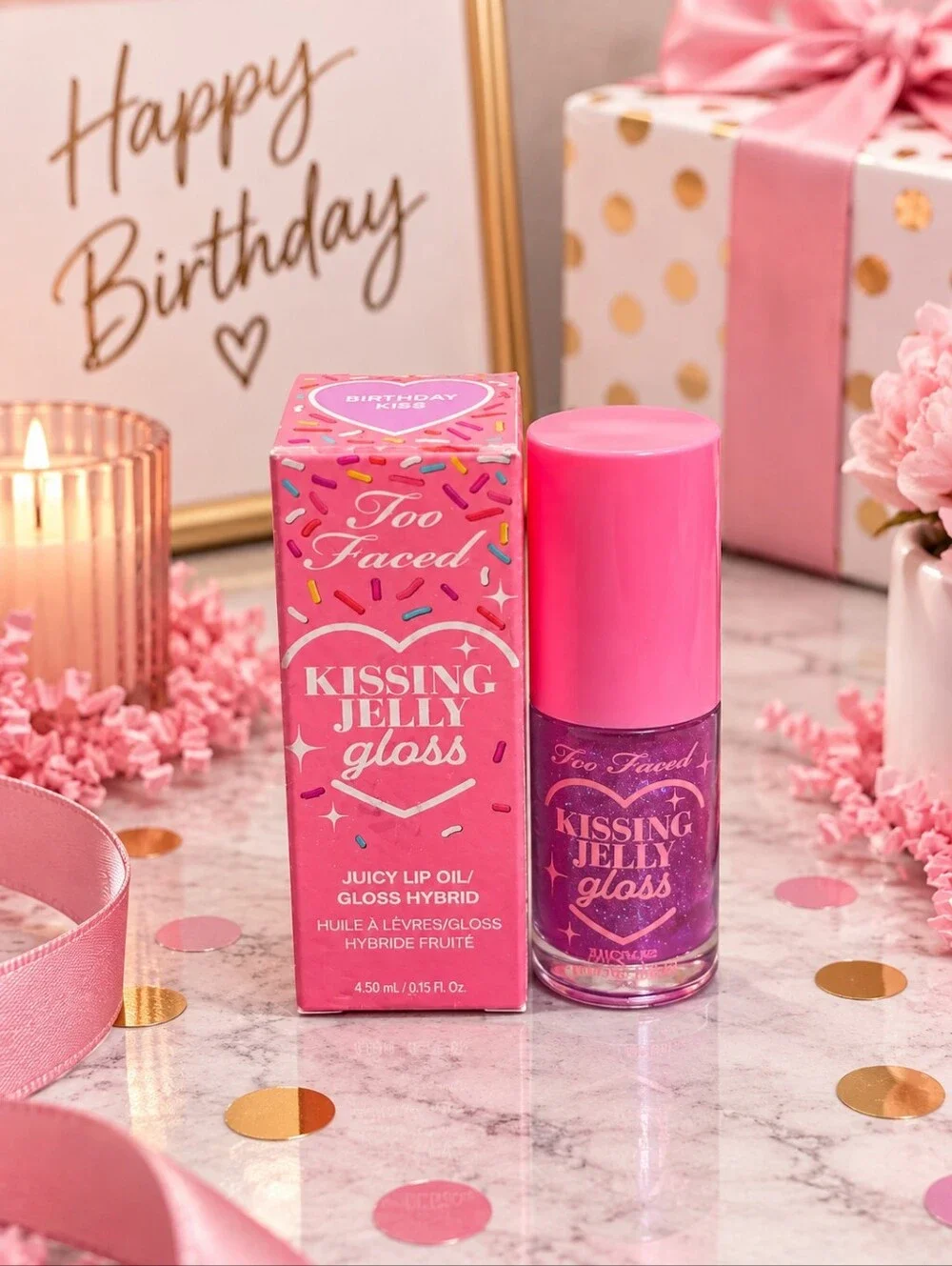 Too Faced Birthday Kiss + Tower 28 Confetti Cake Lip Duo NIB